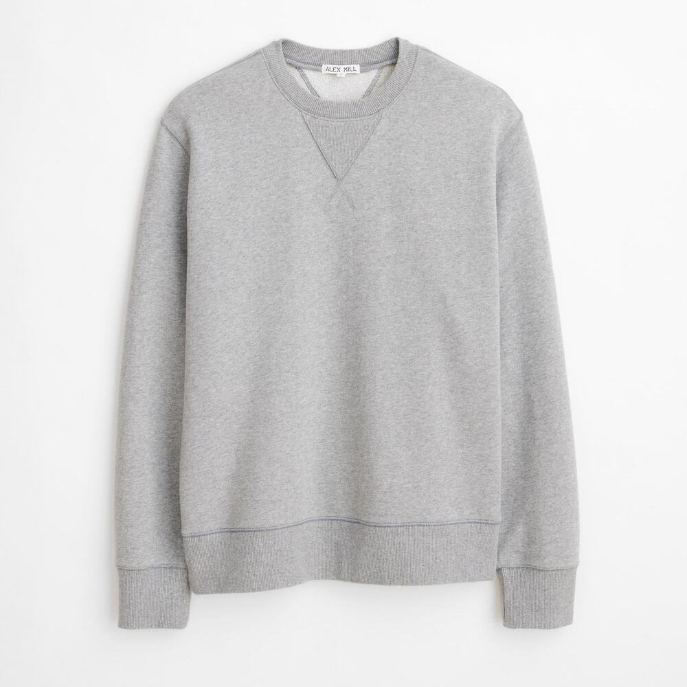 Alex Mill Garment Dyed Crewneck Sweatshirt Heather Grey - XS